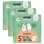 MOOMIN Baby 5 eko plienky mesačné balenie maxi 10–16 kg 120 kusov