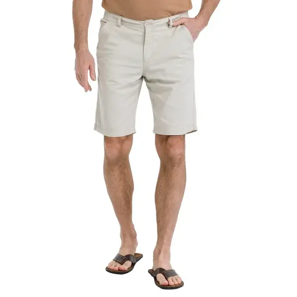 Bushman Pánske ľanové kraťasy Bissau, stone 60