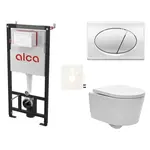 Cenově zvýhodněný závěsný WC set Alca do lehkých stěn / předstěnová + WC SAT Brevis SIKOASW2
