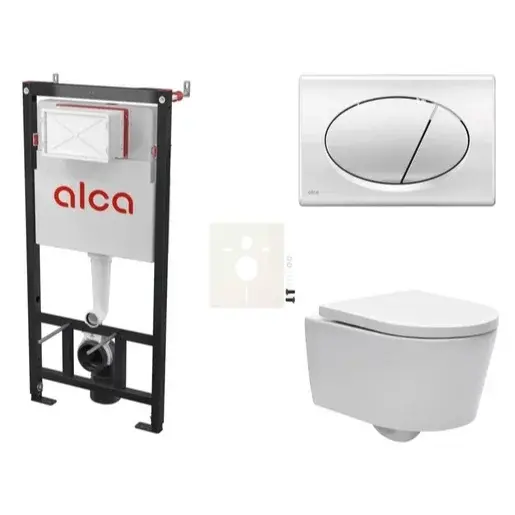 Cenově zvýhodněný závěsný WC set Alca do lehkých stěn / předstěnová + WC SAT Brevis SIKOASW2