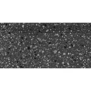 Schodovka Rako Porfido čierna 30x60 cm mat / lesk DCPSE812.1