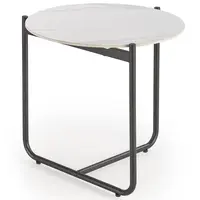 Konferenčný stolík Acuna S biela mramor/čierna