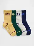 GAP Baby Socks with Logo, 4 Pairs - Boys