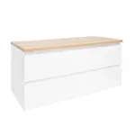 Kúpeľňová skrinka s krytom SAT B-Way 119x50x45 cm biely lesk BWAY2120WDOAK