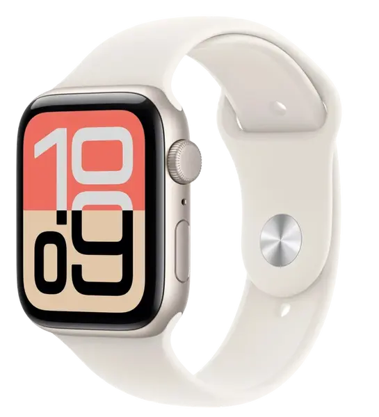 APPLE Watch SE 3 44mm Hviezdne biely hliník s hviezdne bielym športovým remienkom M/L