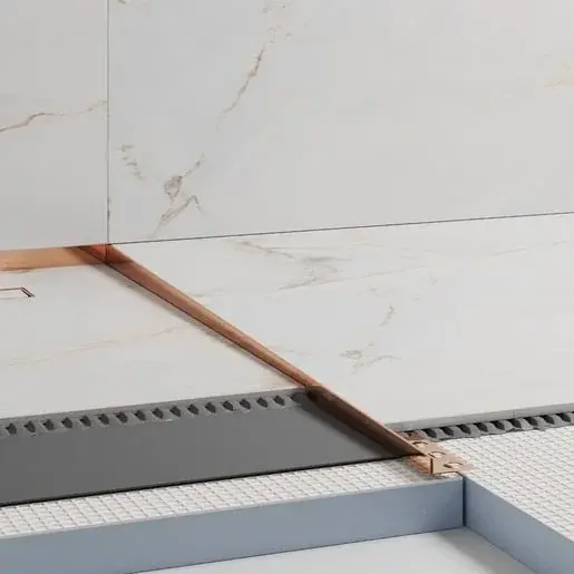 Spádový profil "T" Eviso bronze lesk, nerez PVD, dĺžka 120 cm, výška hrany 11 mm, LSBR0101