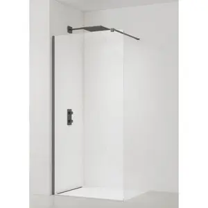 Sprchová zástena Walk-in 140 cm SAT vo farbe profilu PVD Gun metal SATBWI140PRGM