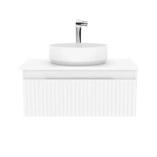 Kúpeľňová skrinka s umývadlom a batériou SAT Evolution 98x30x44,8 cm biela matná SATEVO100WMDBUB