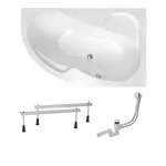 Asymetrická vaňa Laguna Fortuna Plus 170x100 cm akrylát pravá SIKOFO1700PAN