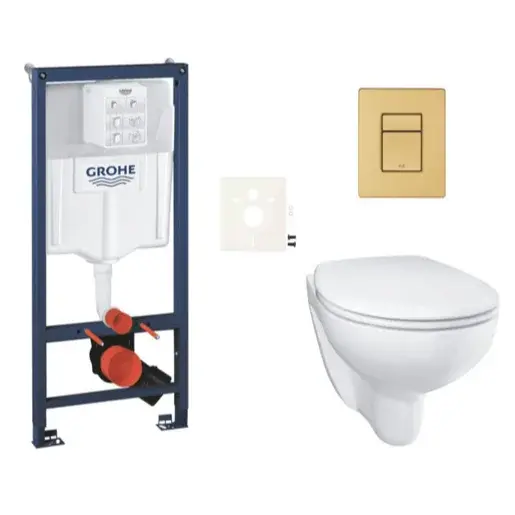 Závesný wc set do ľahkých stien / predstenová montáž GROHE Bau Ceramic SIKOGRSBAUSCGN0