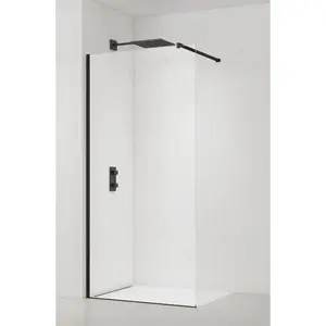 Sprchová zástena Walk-in 130 cm SAT čierna SATBWI130PRC