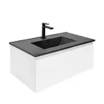 Kúpeľňová skrinka s umývadlom SAT B-WAY 79x30x45 cm biely lesk BWAY80WU4BB