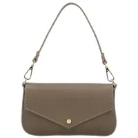 Dámská kožená kabelka na rameno taupe - Delami Vera Pelle Aksely