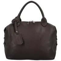 Dámska kožená kabelka do ruky tmavo hnedá - Delami Lorelei