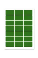 Samolepicí etikety 63,5 x 29,6 mm, 27 etiket, A4, 20 listů, zelené