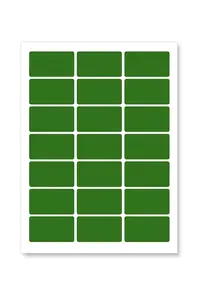 Samolepicí etikety 63,5 x 29,6 mm, 27 etiket, A4, 20 listů, zelené