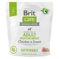 Brit Care Dog Sustainable Adult Medium Breed Chicken & Insect 1 kg | Granule pro psy