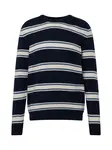 SELECTED Sveter 'RAI'  námornícka modrá / tmavomodrá / šedobiela