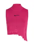 KARL LAGERFELD JEANS Vyšívaný top  malinová / čierna