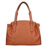 Elegantní dámská kožená kabelka Katana Karens - koňak