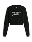 Tommy Jeans Sveter  čierna / biela