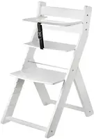 WOOD PARTNER Rostoucí dřevěná ergonomická židle LUCA bílá/ bílá