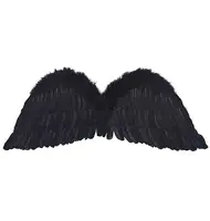 Anjelské krídla čierne 75 x 30 cm