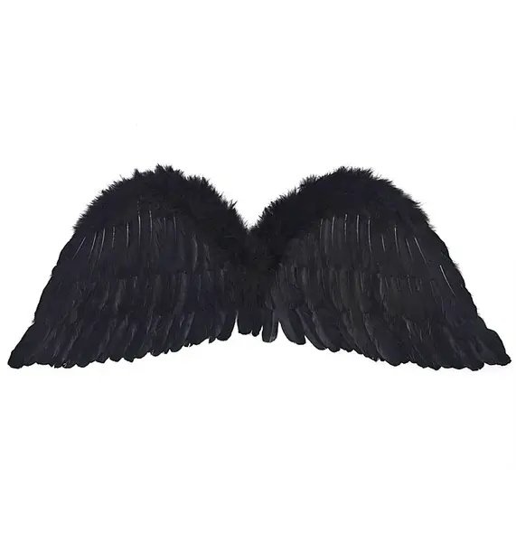Anjelské krídla čierne 75 x 30 cm