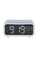 Budík s indukční nabíječkou Karlsson Chunky 11 x 8,5 cm modrá barva