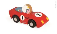 Drevené pretekárske auto – modré alebo červené