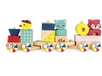 Drevený skladací vláčik so zvieratkami