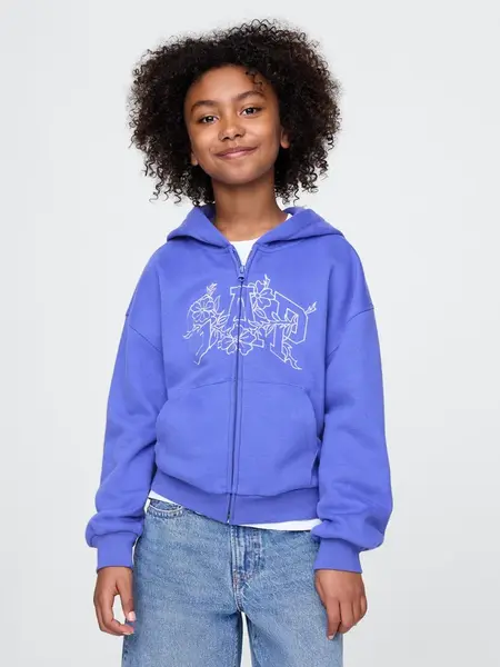 GAP Dívčí Dětská oversize mikina s logem 741310-02 Velikost: XS