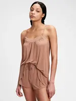GAP Pyžamový top adult truesleep tencel modal lace cami - Dámské