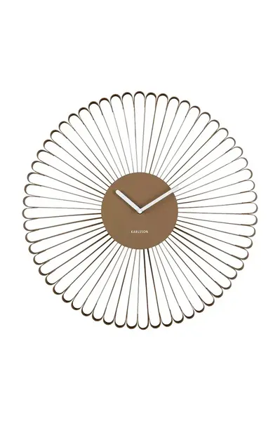 Nástěnné hodiny Karlsson Cascara 50 cm hnědá barva