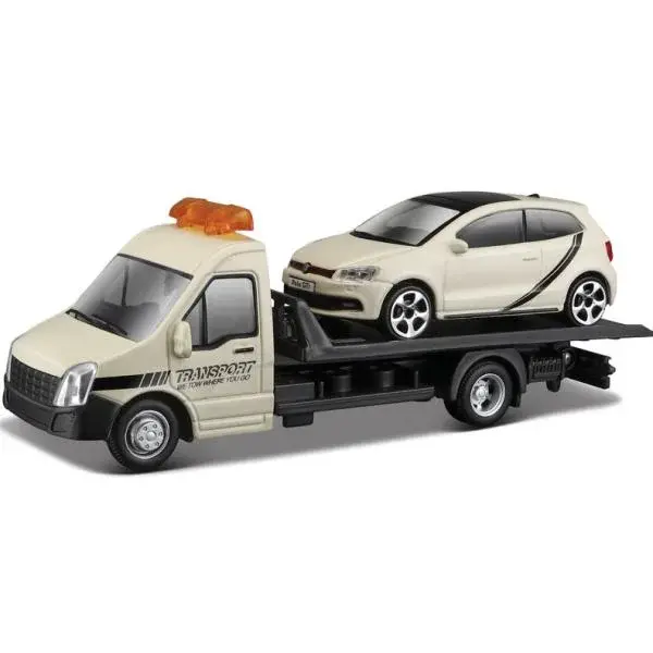 Bburago 1:43 Odtahovka + VW Polo GTI bílé