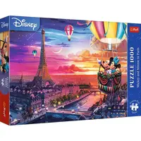Trefl Puzzle 1000 Premium Plus - Mickey a Minnie v Paříži