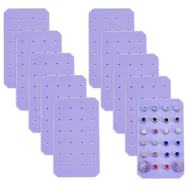 10Pcs 24-Hole Acrylic Earring Organizer Display Cards