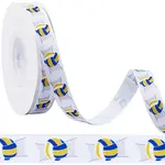 25 Yards Sport Ball Theme Printed Polyester Grosgrain Ribbon