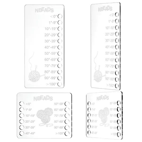 4Pcs Acrylic Temperature Blanket Color Chart