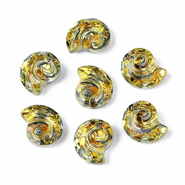 140Pcs Electroplate Glass Charms