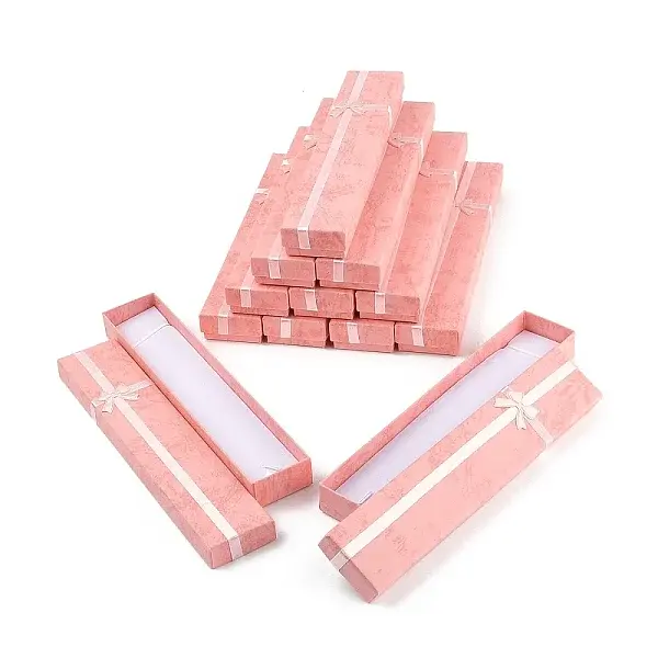 Cardboard Jewelry Necklace Boxes with Bowknot