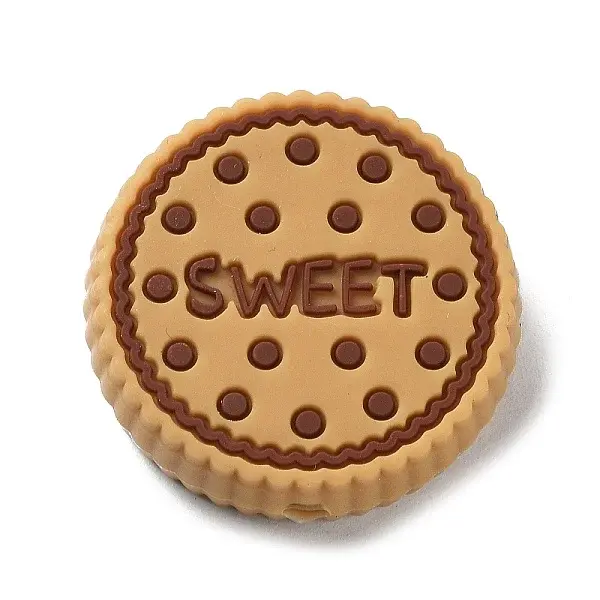 Biscuits with Word Sweet Food Grade Silicone Focal Beads