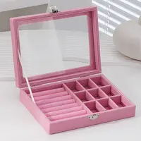 Rectangle Velvet Jewelry Organizer Boxes