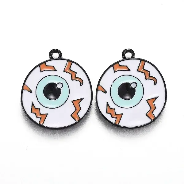 Halloween Theme Alloy Enamel Pendants