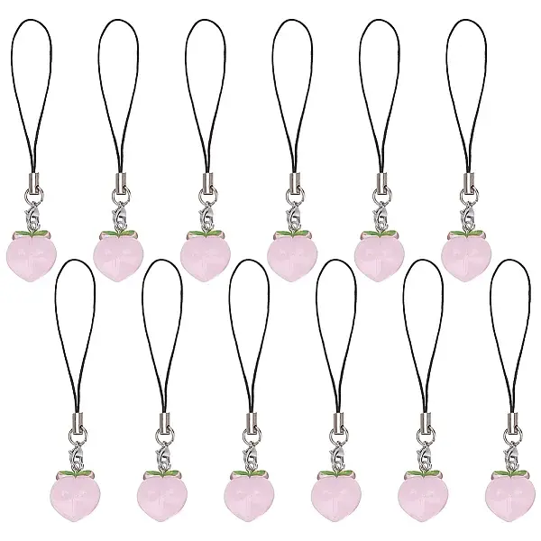 Resin Peaches Decoration Phone Charms Strap