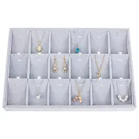 1Pc 18-Slot Velvet Pendant Necklace Displays