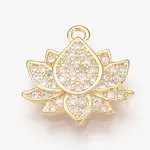 Brass Micro Pave Cubic Zirconia Charms