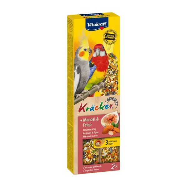 Vitakraft Kräcker střední papoušek mandle a fík 2 ks