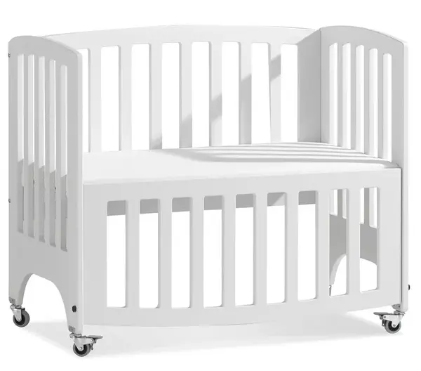 Postýlka se sklopitelnou stranou 55x95cm nyssa - bílá