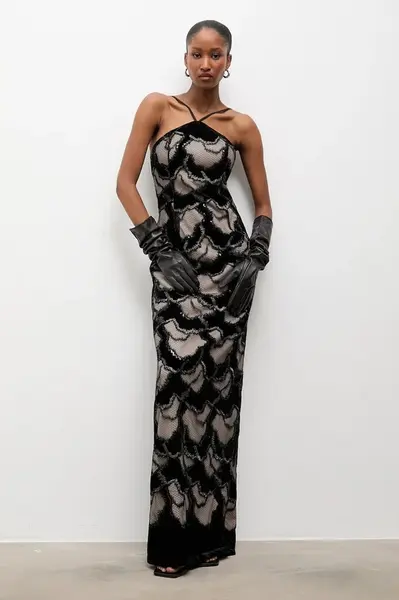 Šaty Answear.LAB béžová barva, maxi